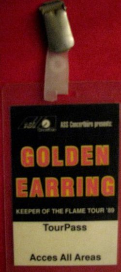 Golden Earring German Keeper of the Flame tour backstage pass